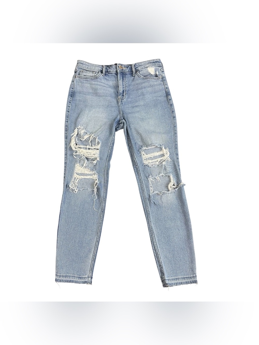 Hollister High Rise Super Skinny Crop Vintage Stretch Distressed Jeans Women’s